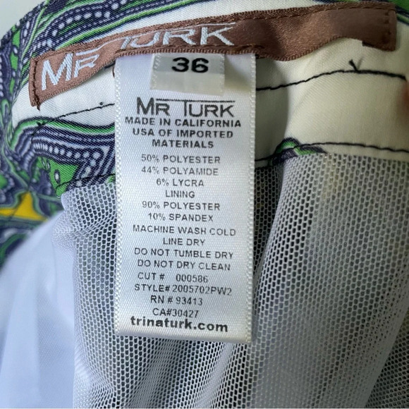 Mr. Turk Paisley Print Swim Board Shorts Trunks Men's Size 36 - Picture 7 of 7